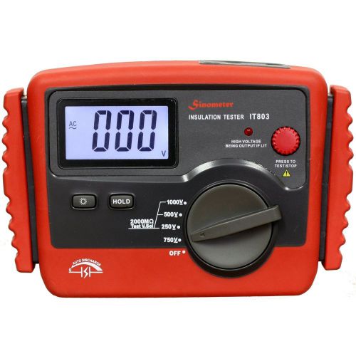 Sinometer it-803 digital insulation tester 2000 mohm max for sale