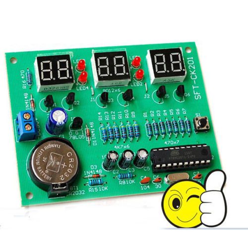 Diy at89c2051 6bits digital led electronic clock digital clock kit l for sale