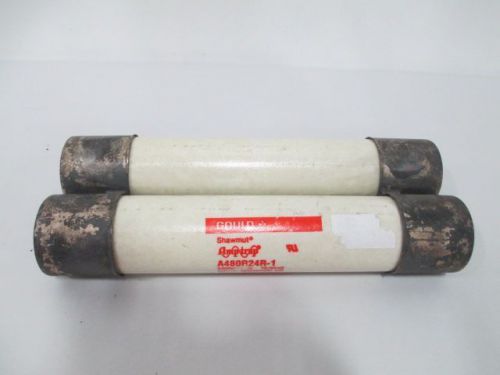 Gould a480r24r-1 shawmut double barrel amp-trap 24r 2400/4800v-ac fuse d257476 for sale