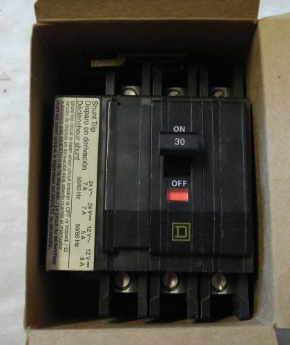 SQUARE D QOU3301042 CIRCUIT BREAKER,MINIATURE 30A,3 POLES,240V 50/60HZ