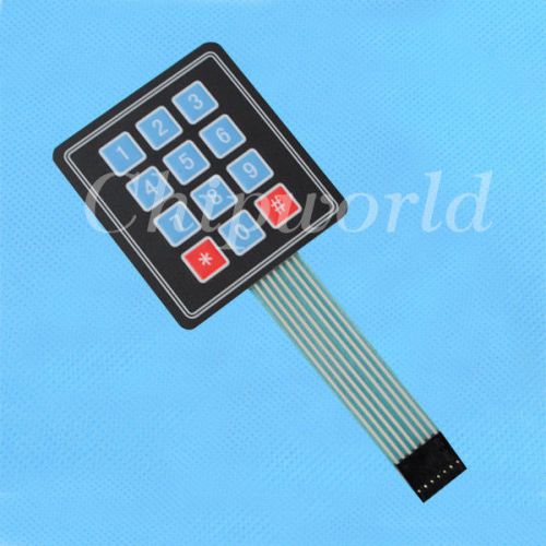 12 key membrane switch keypad keyboard 4*3 matrix array 4x3 high quality for sale