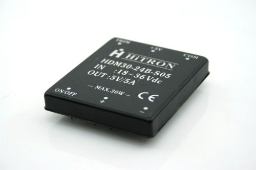 Hitron HDM30-24B-S05 Power Supply DC-DC Converter, 18~36VDC, 5V/5A, MAX.30W