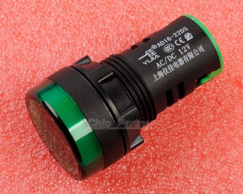 Green led indicator pilot signal light lamp 12v for sale