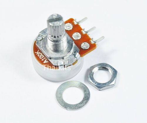 100pcs alpha 100ka /a100k /100k  logarithmic / audio pot potentiometer 15mm 1/4w for sale