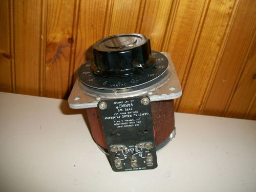 General Radio Type W5 R 110/120VAC Input Variac Variable Transformer