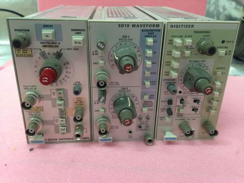 3 ITEMS Tektronix 5A21N W/ 5D10 WAVEFORM W/  Digitizer sold AS-IS