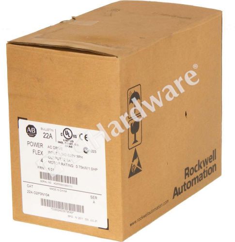 New sealed allen bradley 22a-d2p3n104 /a 2011 powerflex 4 ac drive 480vac 3ph for sale