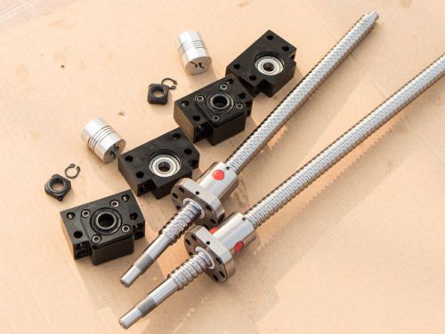 2pcs new Ball Screw SFU1605 L700mm L1050mm+2pcs BK/BF12+2pcs 6.35*10 couplers(C)