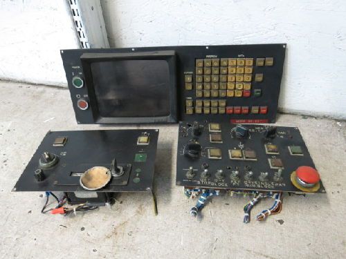 3 DAEWOO CNC LATHE OPERATOR INTERFACE PANELS, FUJITSU FANUC MDI/CRT