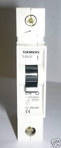 SIEMENS 1 POLE MINIATURE BREAKER, 5SX2116-8