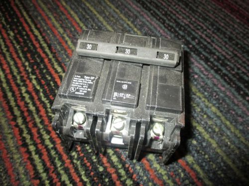 SIEMENS 3-POLE 30 AMP 240V CIRCUIT BREAKER TYPE QP Q330, GUC READY TO WORK