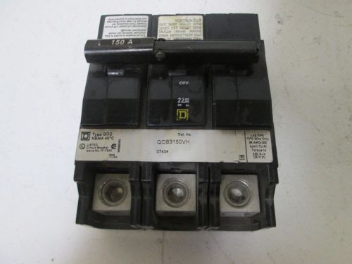 SQUARE D QOB3150VH CIRCUIT BREAKER *USED*