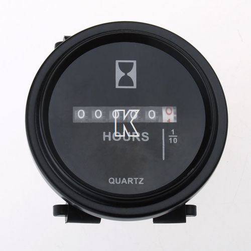 Round Hour Meter Mechanical Timer For Boat,Car,Truck,Traffic AC-DC 6V to 80V