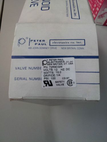 Peter Paul 72R9DCM Solenoid Valve NEW – FREE SHIPPING 24 VDC  1/4 ” Ports FREE SHIP