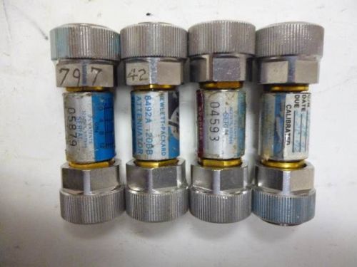 Lot of four (4) hp/agilent 8492a rf attenuators   l236 for sale