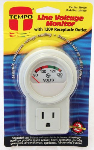 NEW Line Voltage Monitor 120V Receptacle Outlet $25 LVM450 280450 Gen Tran Tempo