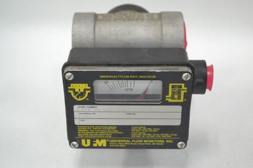 UNIVERSAL FLOW MONITORS 030GM-10-500S-A1WR 1-1/2 IN 0-30GPM FLOWMETER B332142