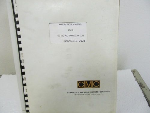 COMPUTER MEASUREMENTS 404A-2226 Go-No-Go Comparator Operation Manual