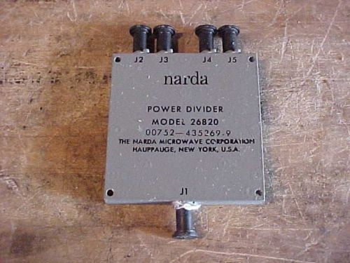 NARDA POWER DIVIDER M# 26820 IS A 4 WAY SMA