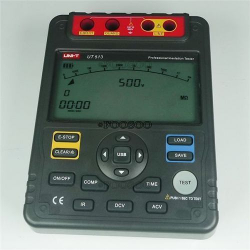 DIGITAL UNI-T TESTER INSULATION UT513 METER RESISTANCE NEW WITH CARRY CASE cafi