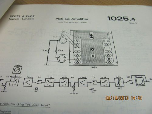 BRUEL &amp; KJAER MODEL 1025: Automatic Vibration Exciter Cntrl - Svc Manual # 18592