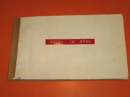 HEATHKIT IG 5240 ASSEMBLY MANUAL COLOR GENERATOR