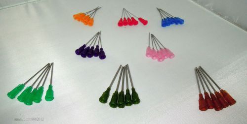 40pcs(8species)1 1/2&#034;dispensing needle for liquid dispenser adhesive glue syring for sale