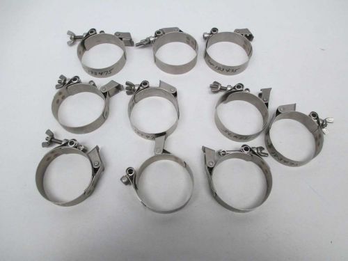 LOT 10 NEW VOSS TR30H-75-238-WL V-BAND T-BOLT SS 2-1/4IN BOLT CLAMP D379771