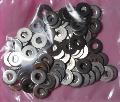 Qty 100 flat stainless steel washer #6   - no 6 washers (18-8 st.st) for sale