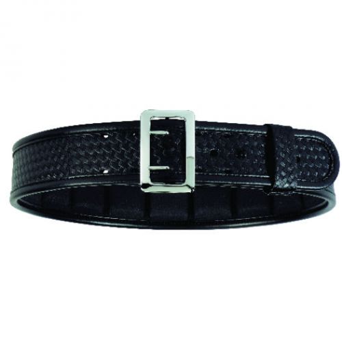 Bianchi 22457 Basketweave Black Brass Buckle Ergotek Sam Browne Belt 32&#034;-34&#034;