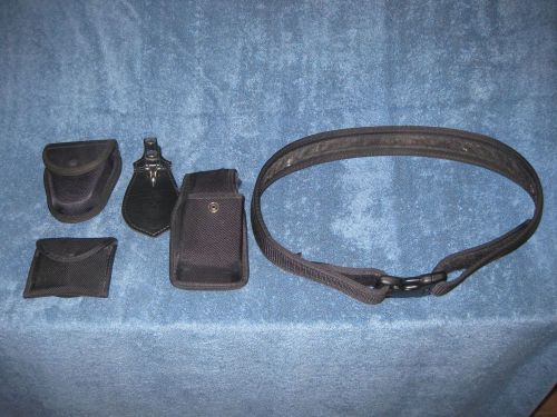 Safariland  2&#034; black nylon police mp operator duty belt size  26&#034; - 32&#034; for sale