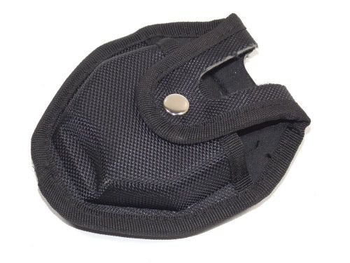 Metal belt clip open top duty handcuff case ballistic nylon pouch soft lining for sale