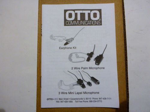 Otto V1-10822, 2-WIRE SURVELLANCE MIC W/TUBE, ICOM F30 - F80, Heavy Duty Version