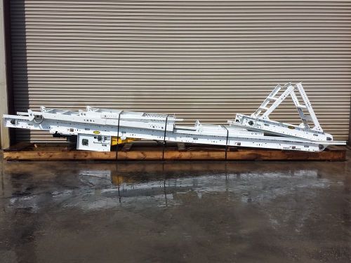 Hytrol 24” x 25’ long powered incline case conveyor, tray box conveying for sale