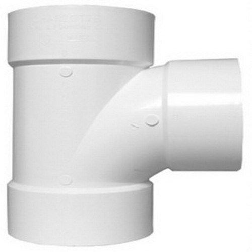 Charlotte 400 White PVC Sanitary Tee, 1-1/2&#034;