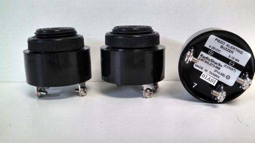 LOT (3) GUARANTEED RADIO SHACK PIEZO 4-28VDC 2WAY BLACK BUZZERS 273-068