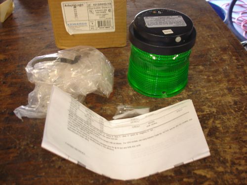 NIB ADAPTALIGHT EDWARDS 101SINHG-N5 GREEN STACKABLE BEACON STEADY ON HALOGEN