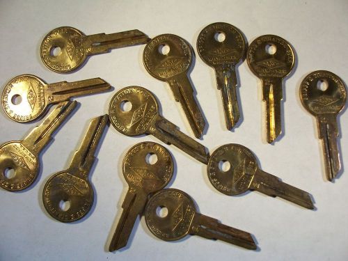 12  BASCO BRIGGS  GRV 2  NOS  1952-59,HARLEY  KEY BLANK  UNCUT   ORIGINAL