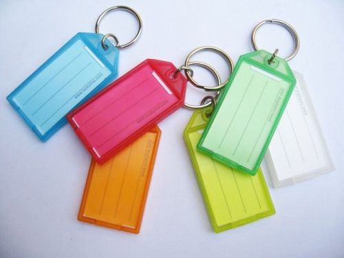 New 24pcs Click-It Key ID Labels Tags with Key Ring - ASST COLORS * US SHIPPER *