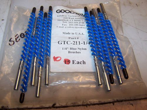 (10) new goodway 1/4&#034; blue nylon brushes part # gtc-211-1/4    lot of 10 for sale