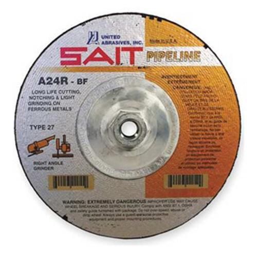 Sait 22130 A24R 4-1/2 X 1/8 X 5/8-11 Long Life Pipeline Cutting Wheels | Pkg.10