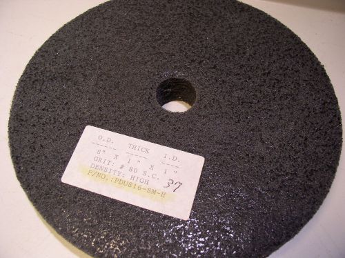 1pc. 8&#034; x 1&#034; x 1 &#034; 80 grit s.c. high density  wheel deburring &amp; ,blending for sale