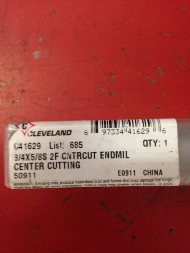 NOS cleveland twist drill USA 3/4 2&#034; flute solid Carbide Emd Mill C41629