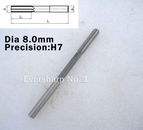 Lot 1pcs HSS Straight Shank Machine Reamers Dia 8.0mm Precision H7