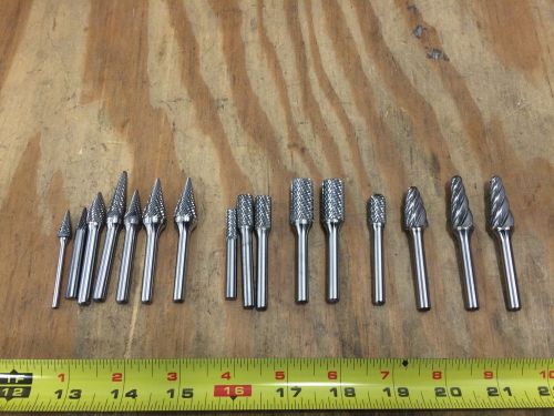 Lot Of 16 Carbide Burrs