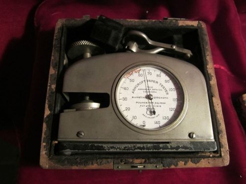 ASHCROFT PAPER TESTER FOR BURSTING STRENGTH MEASURING DEVICE