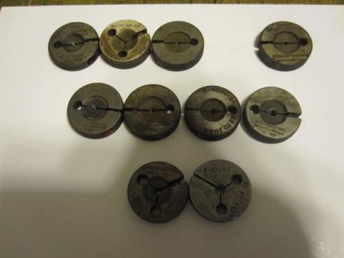 Lot of 10 Machinist Small Female Thread Gages - 1-72, 2-56, 5-40, 8-32