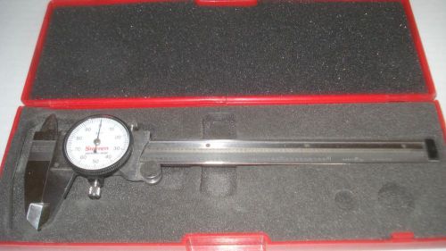 STARRETT NO. 120A-6 DIAL CALIPER 6 INCH W/ PLASTIC CASE