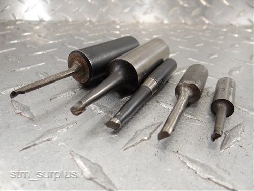 Lot of 5 hss &amp; carbide tipped boring bars 3/16&#034; to 3/8&#034; p&amp;w for sale