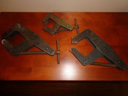 3 vintage saxton kant twist  machinist metal clamps welding clamps for sale